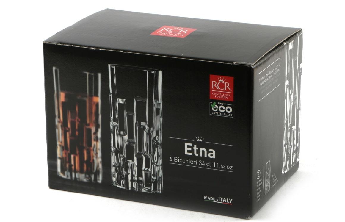 Krištolinės stiklinės RCR ETNA, 6 vnt., 340 ml - 3