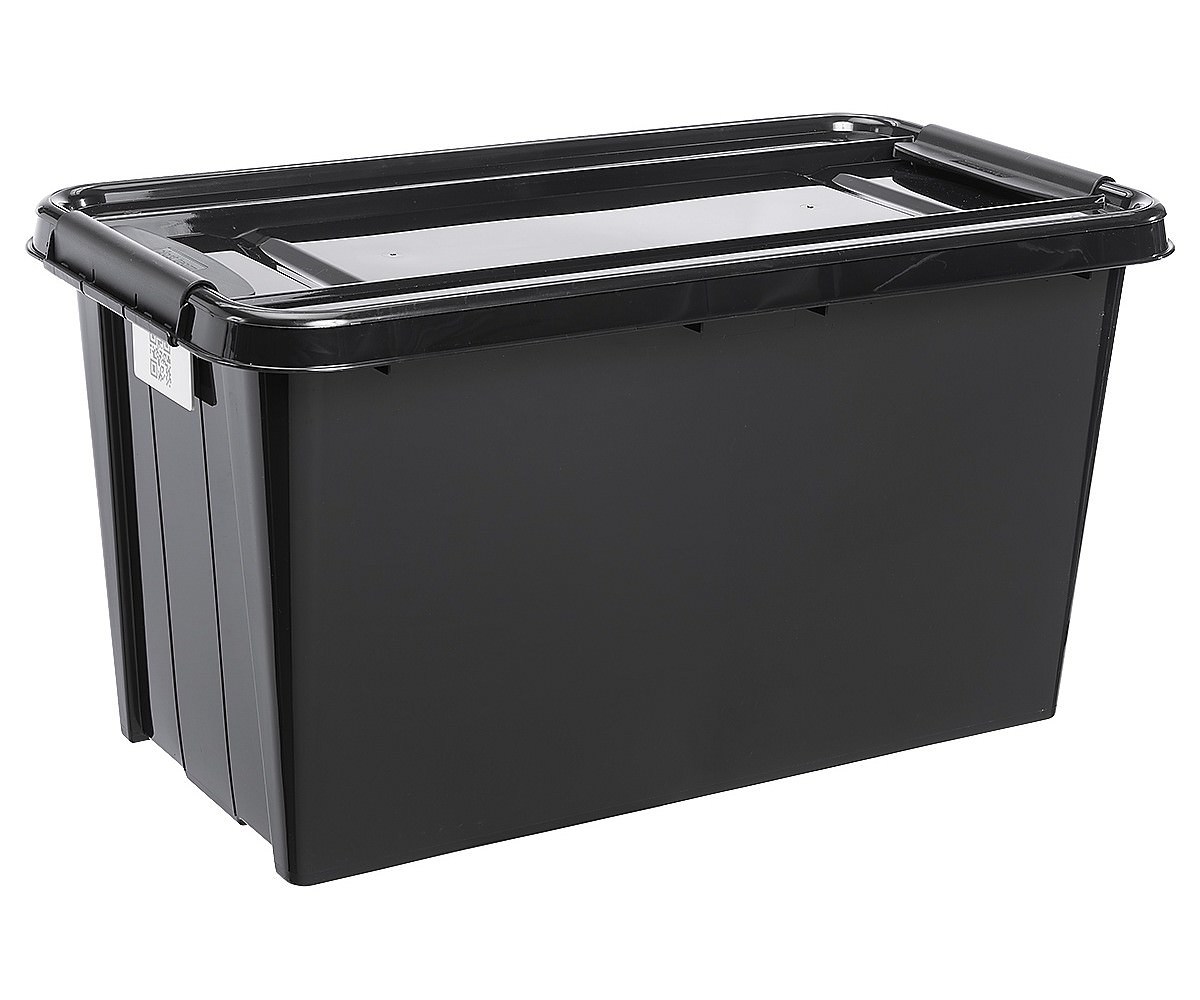 Daiktadėžė PLAST TEAM PRO BOX, su dangčiu, juodos sp., 73 x 40 x 39 cm., 70 L-0