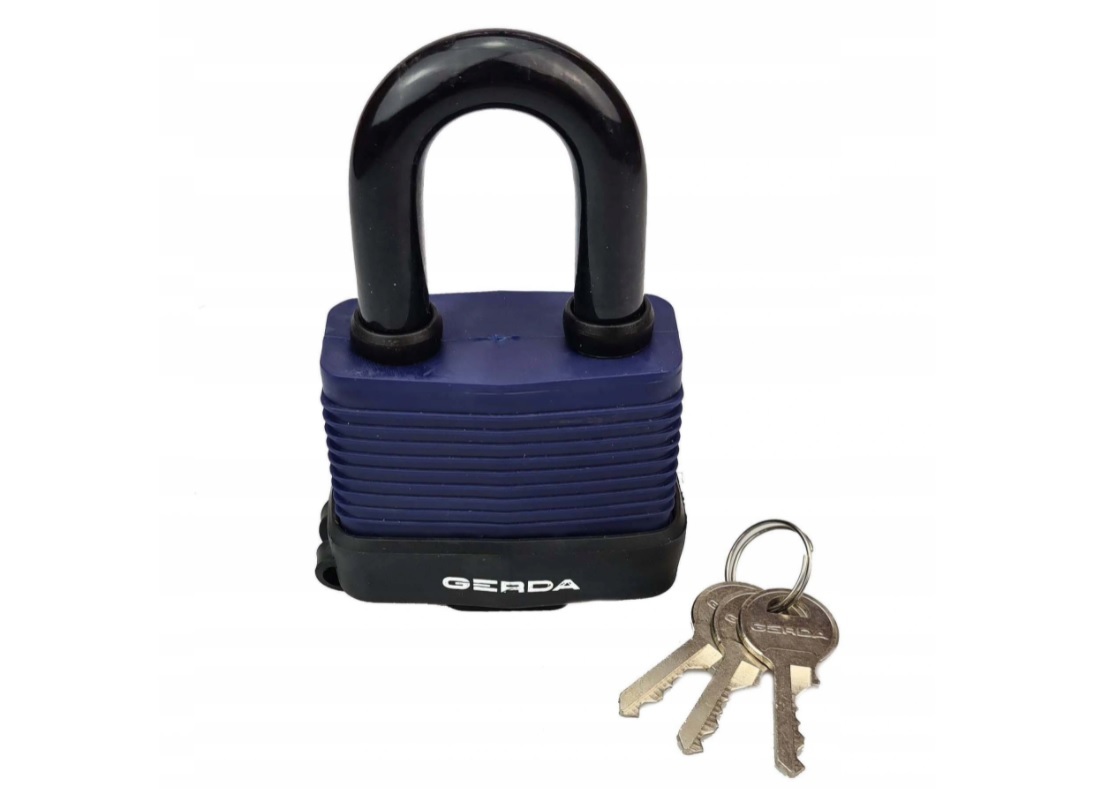 Pakabinama spyna GERDA AQUA, KSM S70A, 3 raktai-0