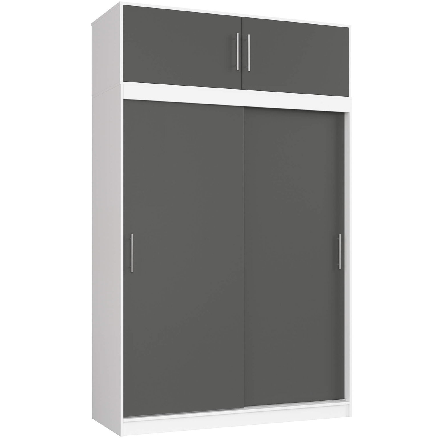 Antresolė spintai S150, balta/pilka - 4