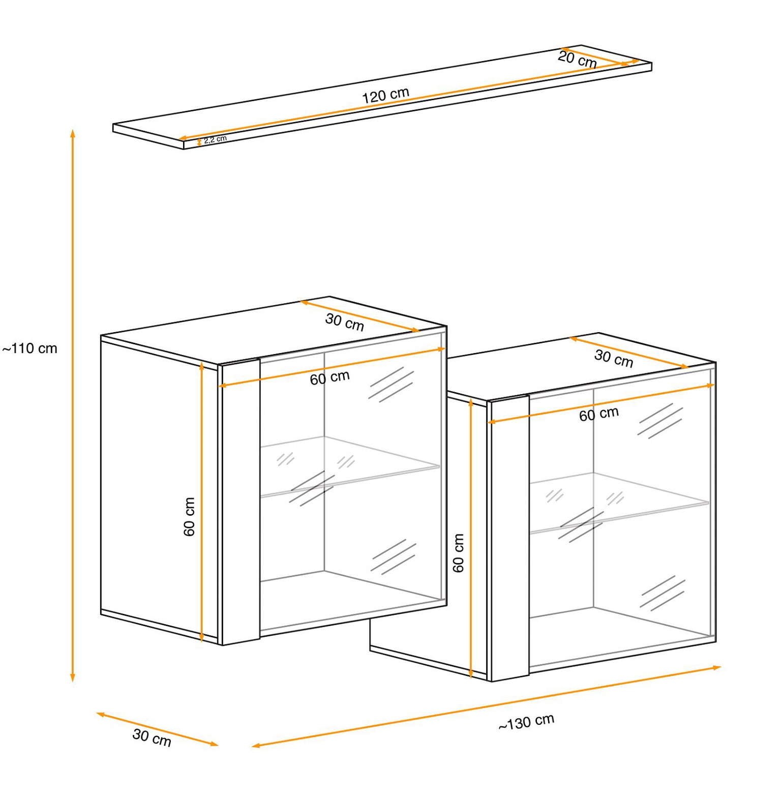 Sekcija Switch SB III su LED apšvietimu, balta - 3