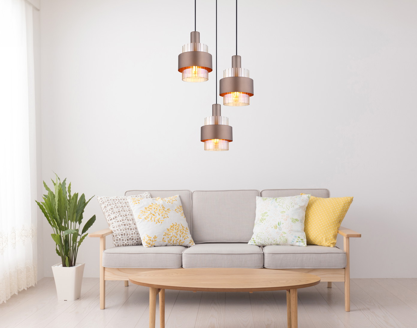 Pakabinamas šviestuvas GLOBO MILLEY, 3xE27, 60W,  ø45x150cm - 5