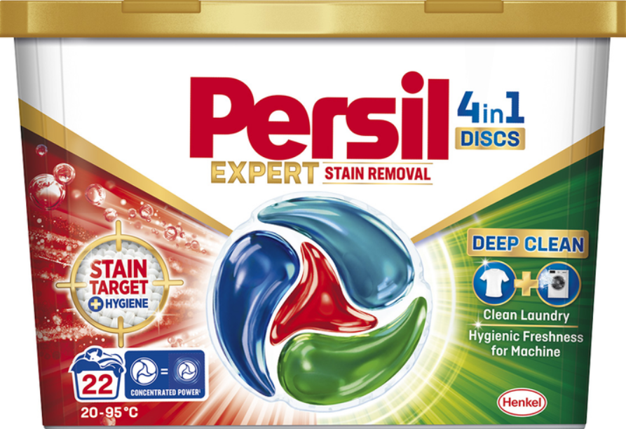 Skalbimo kapsulės PERSIL DISCS Stain Removal, 22 skalbimai-0