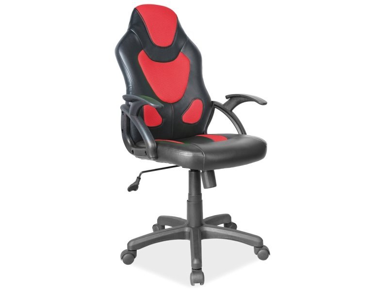 Biuro kėdė Q-100, juoda/raudona - 1