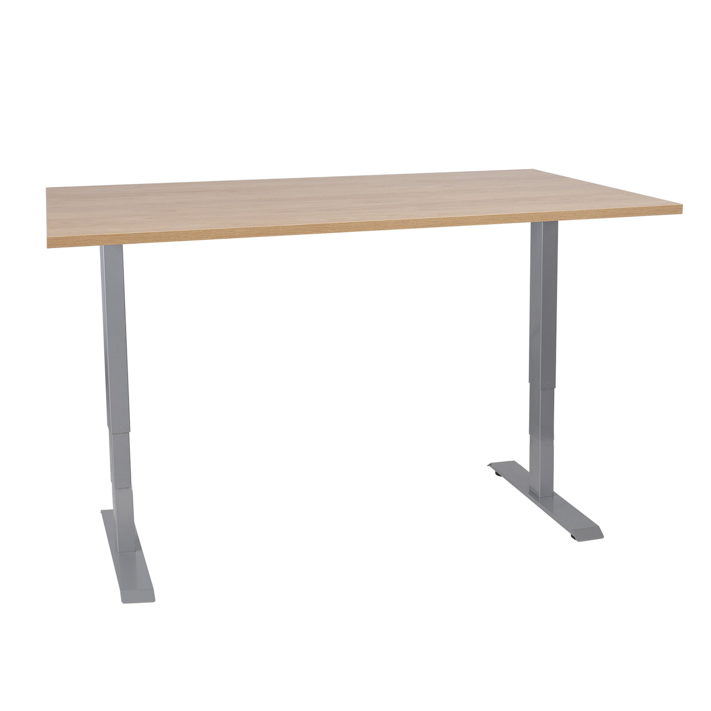 Rašomasis stalas su pakėlimo mechanizmu ERGO, 160x80 cm, ąžuolo/pilka-0