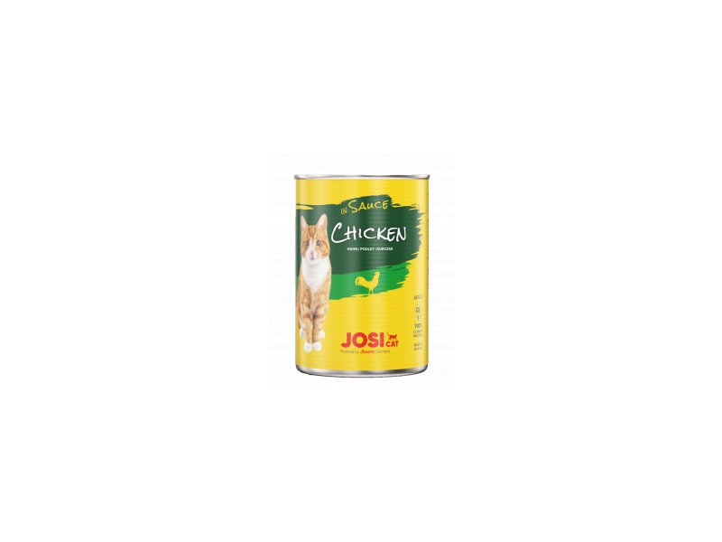 Konservuotas kačių ėdalas JOSICAT, su vištiena padaže, 415 g-0
