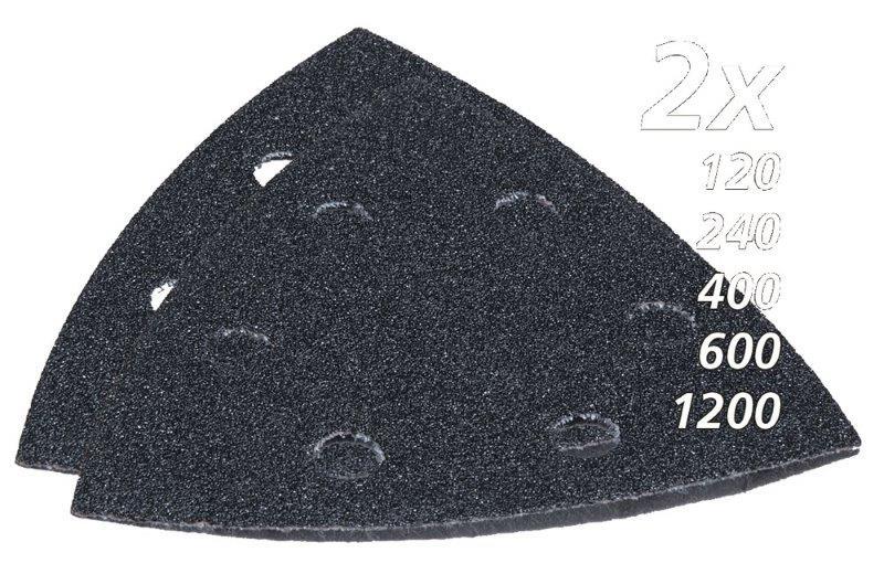 Trikampiai šlifavimo lapeliai MAKITA, 93 mm, G120/240/400/600/1200, akmeniui, 10 vnt.-0