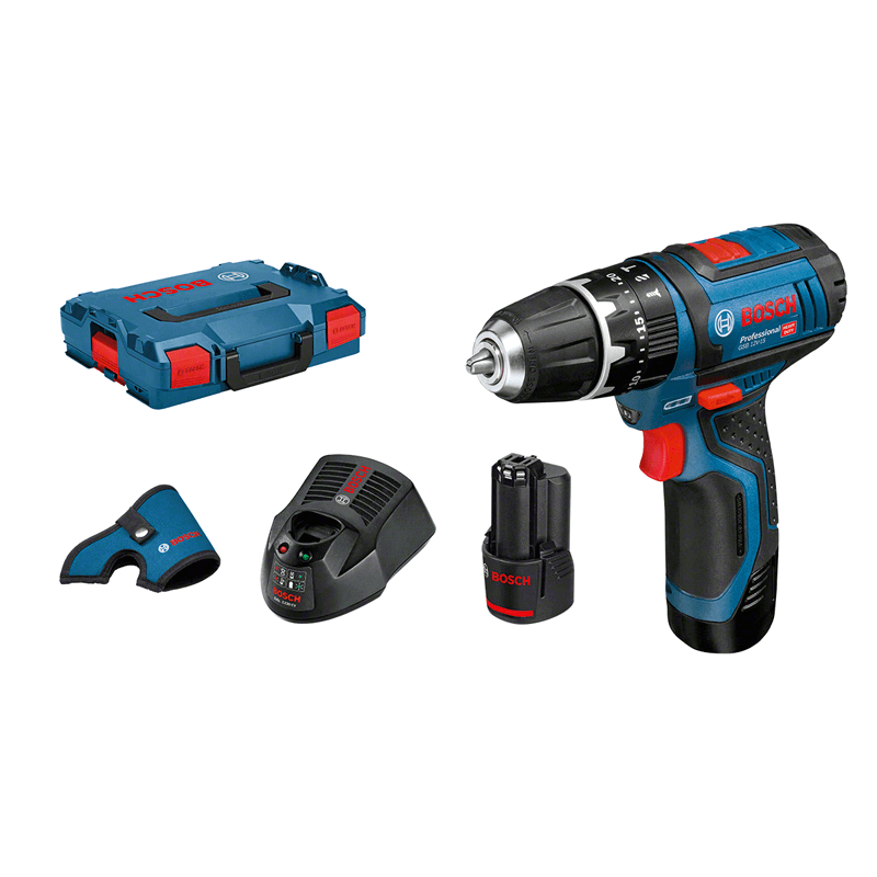 Smūginis suktuvas-gręžtuvas BOSCH PRO GSB 12V-15 (GSB 10,8 -2-LI) 2x2,0 Ah akum.-0