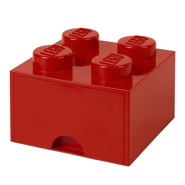 Daiktadėžė LEGO BRICK, raudonos sp., 25 x 25 x 18 cm, 470 ml