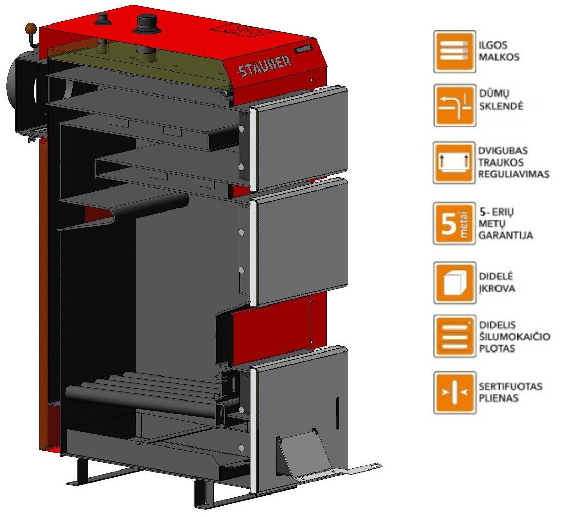 Kietojo kuro katilas STAUBER ST 16, 12-16 kW-1