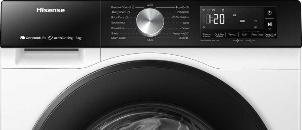 Skalbyklė HISENSE WF3S8045BW3, 8 kg - 4