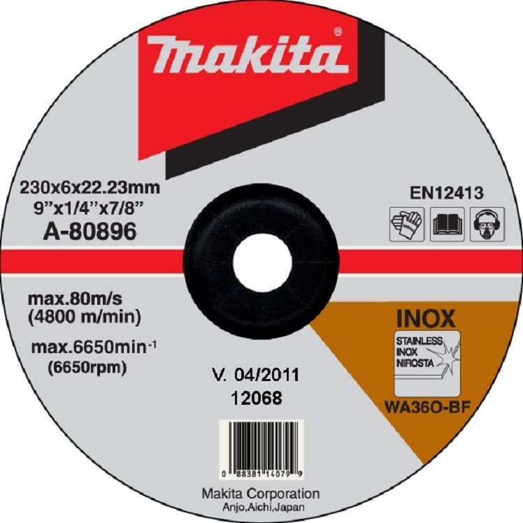Metalo šlifavimo diskas MAKITA, 230 x 6 mm