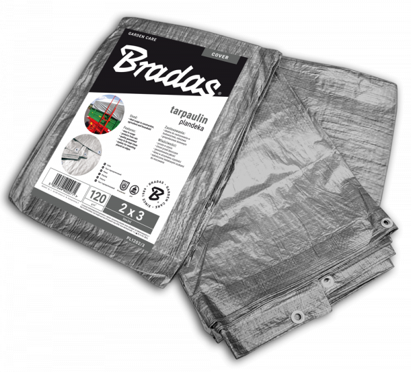 Sustiprintas tentas Bradas Silver, 4 x 5 m, 120 g/m² - 1