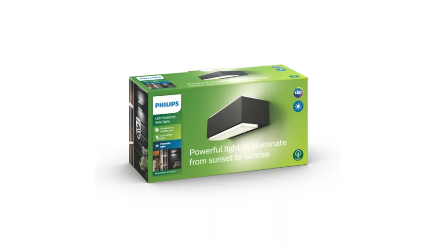 Sieninis LED lauko šviestuvas PHILIPS STRATOSPHERE, IP44, 4000K, 2 x 4,5 W, 1000lm - 4