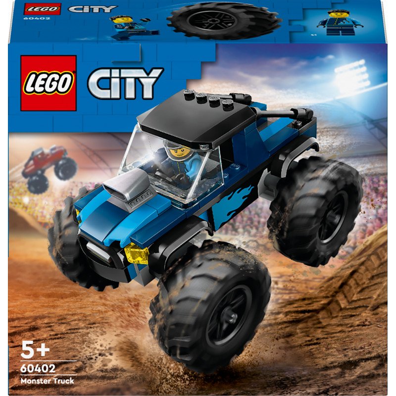 Konstruktorius LEGO City Great Vehicles Blue Monster Truck 60402 - 1