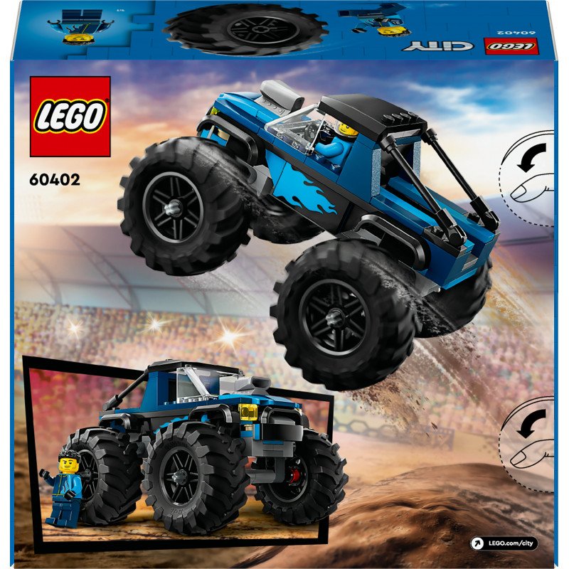 Konstruktorius LEGO City Great Vehicles Blue Monster Truck 60402 - 2