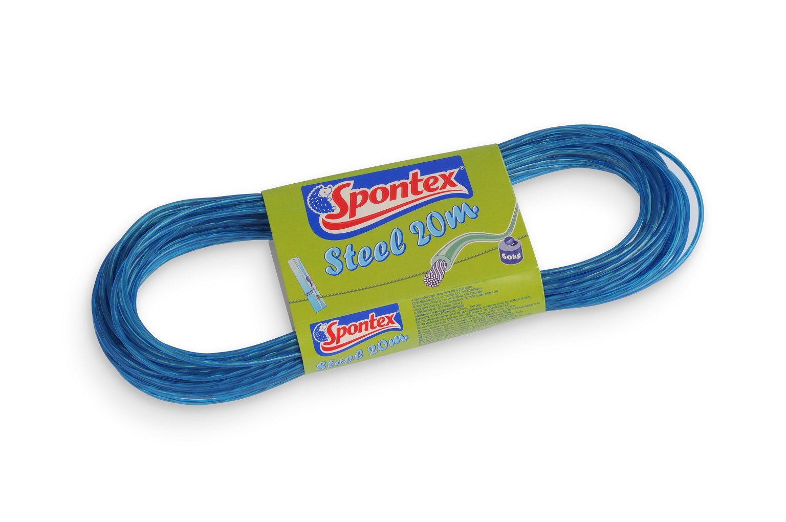 Skalbinių virvė, plieninė šerdis padengta plastiku SPONTEX STEEL, 20 m - 1