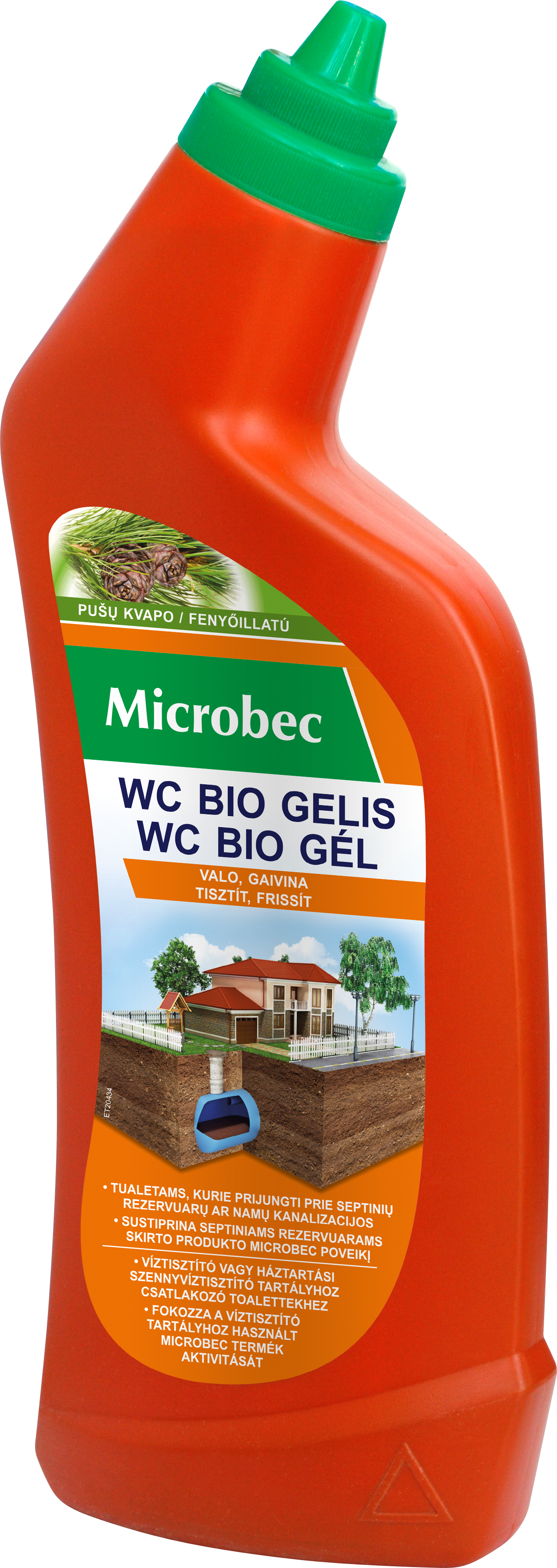 Tualeto BIO gelis BROS Microbec, 750 ml-0