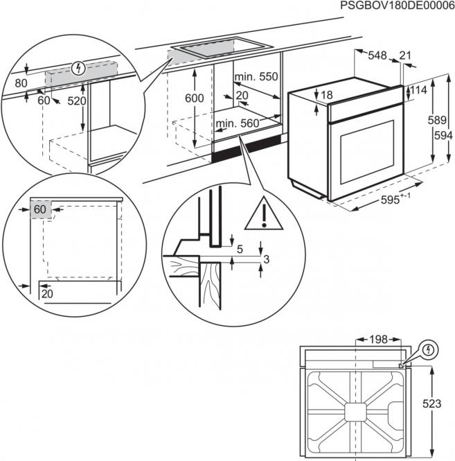 Įmontuojama orkaitė  ELECTROLUX EOD3C70TK - 6