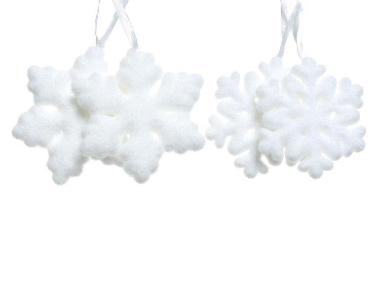 Kalėdinė dekoracijų rinkinys SNOWFLAKE, baltos sp., 11 cm, 2 vnt.