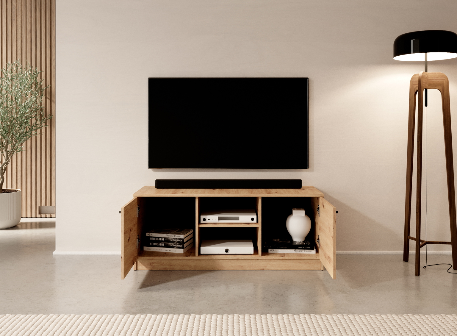 TV spintelė Evi, ąžuolo - 4
