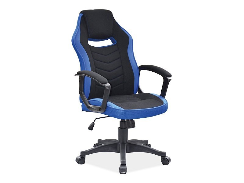 Biuro kėdė Q-372, juoda/mėlyna - 1