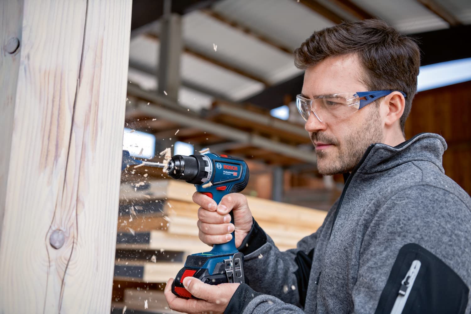 Akumuliatorinis suktuvas-gręžtuvas BOSCH PRO GSR 18V-90 C, 18 V (2x Li-Ion 4.0Ah, in L-BOXX) - 6