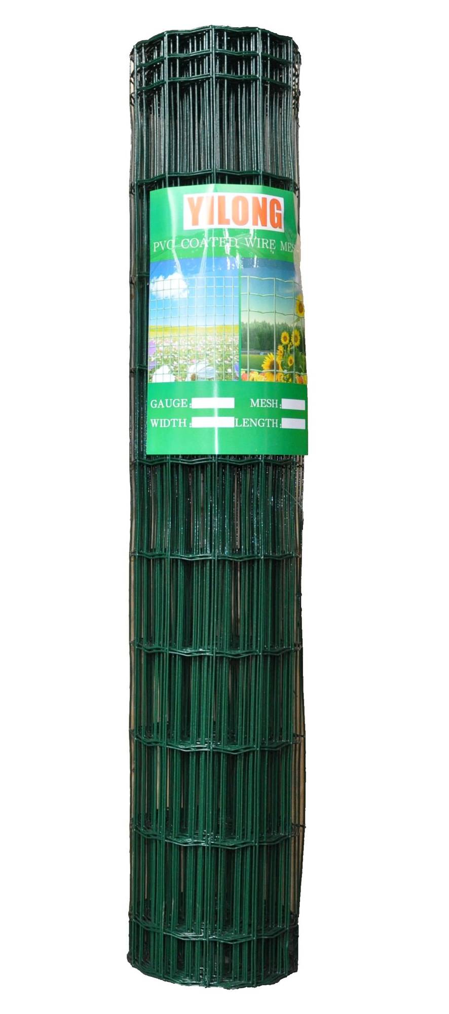 Tvoros tinklas PROMOFENCE, virintas, PVC, žalios sp., 100 x 100 x 2,2 mm x 1,5 x 25 m-0