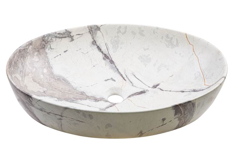 Praustuvas INVENA KAFE TREND, ovalus, 61 cm, smėlinės marmuro sp.-0