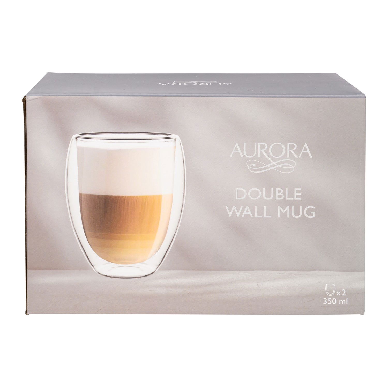 Dvigubo stiklo puodelis AURORA MOCA 350 ml, 2 vnt - 2