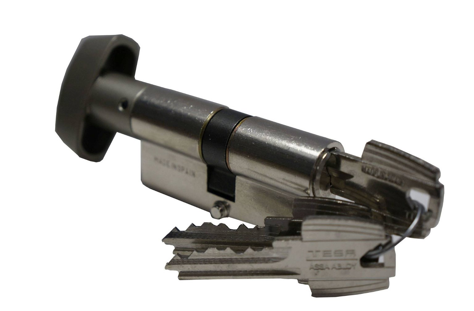 Spynos cilindras TESA su užsuktuku, 40x40 mm, 3 raktai, nikelio sp.