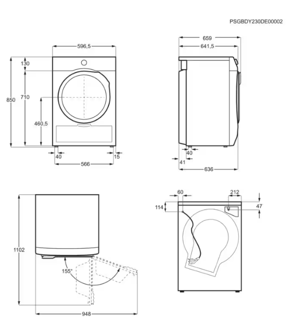 Džiovyklė ELECTROLUX EW9D587KCE, 8 kg-1