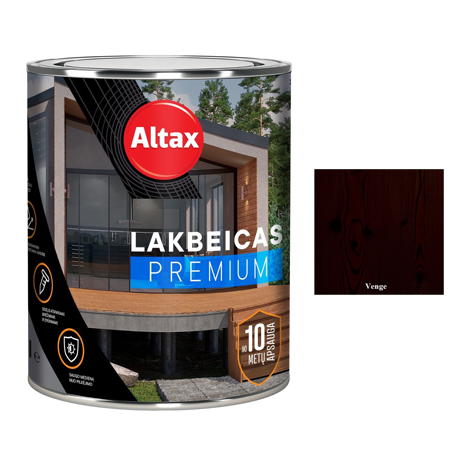 Medienos lakas su beicu ALTAX Premium, venge sp., 750 ml