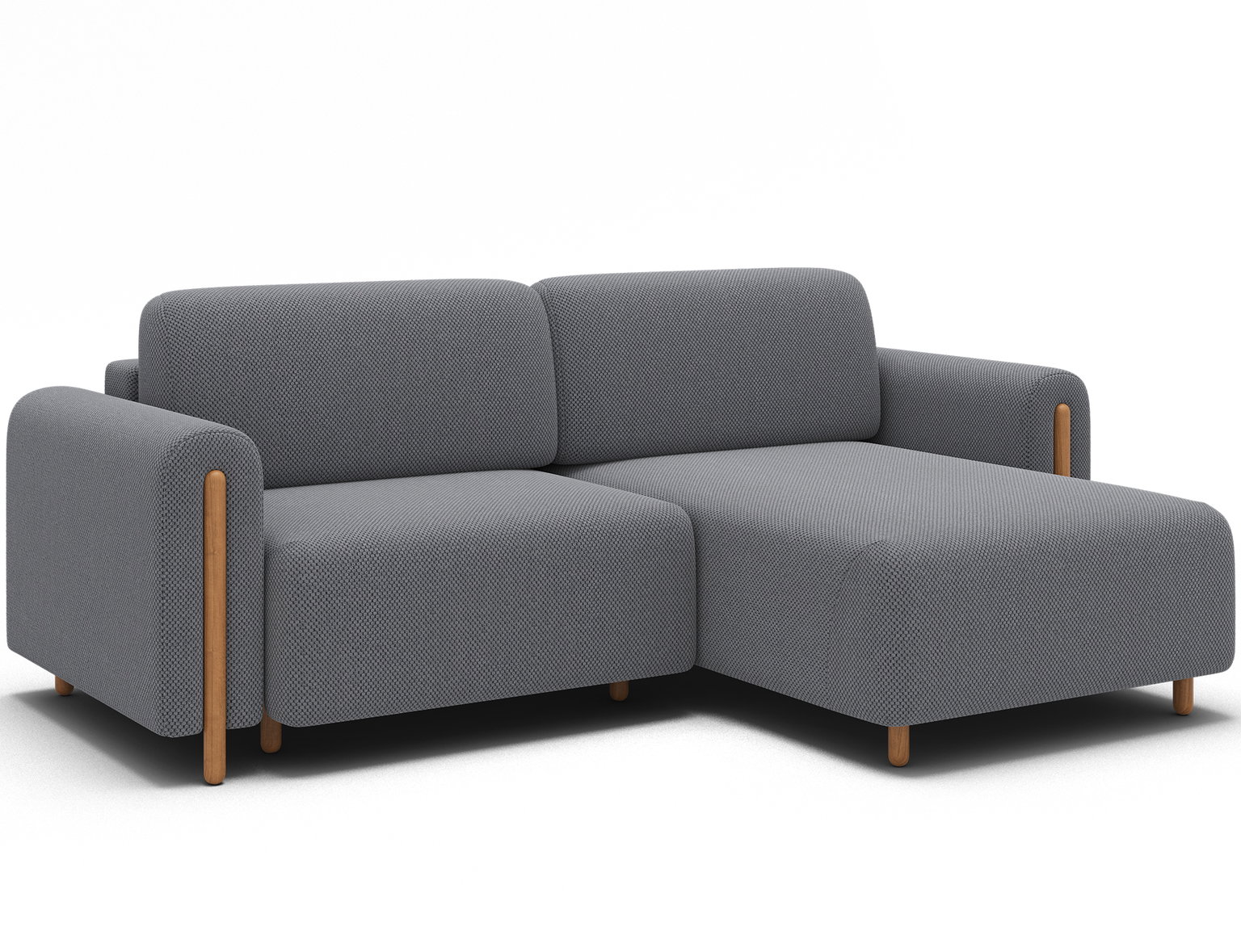 Kampinė sofa Acossta Calmora 05, pilka sp., dešininė, 154 x 244 cm x 95 cm - 3