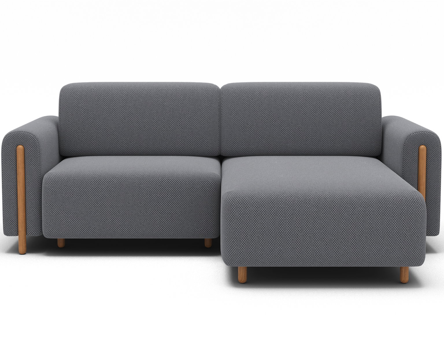Kampinė sofa Acossta Calmora 05, pilka sp., dešininė, 154 x 244 cm x 95 cm-0