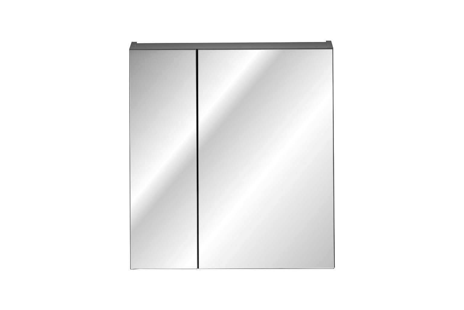 Vonios spintelė su veidrodžiu SANTA FE BLACK 84-60-A-2D, juoda