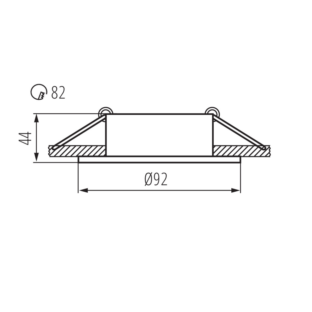 Įleidžiamas šviestuvas KANLUX IVRI DTO-W, 12 V, 10 W, GU5.3, apvalios f., baltos sp.-1