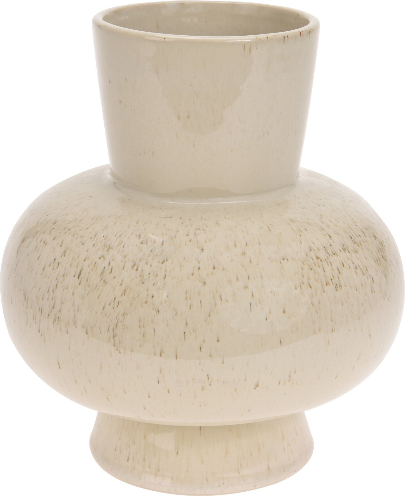 Porcelianinė vaza, smėlio sp., 19x19x22 cm