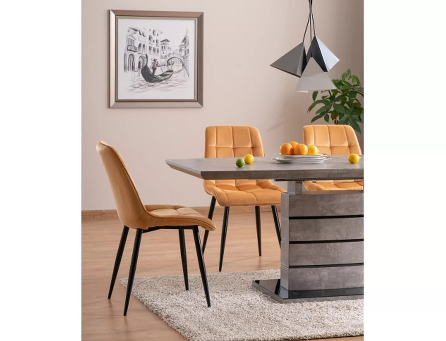 Kėdė CHIC, geltona/juoda - 8