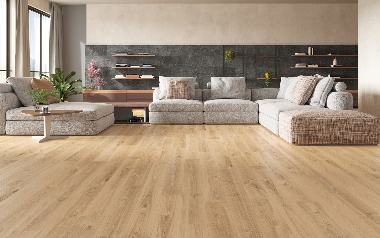 SPC vinilinės grindys CERAMIN Gallery Fraserview, su pakl., V4, 1290x203x5mm, 33/AC5 - 3