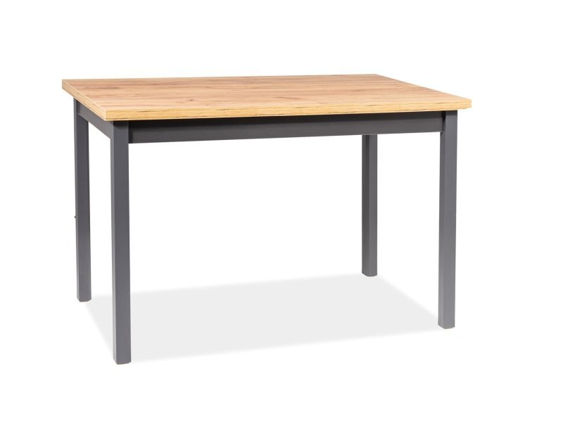 Valgomojo stalas ADAM, 120x68 cm, ąžuolo/juoda
