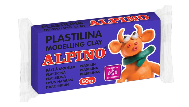 Plastilinas ALPINO, 50 g, mėlynas-0