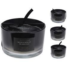 Kvepianti žvakė stikliniame indelyje BLACK, 13 x 8 cm, 1 vnt-0