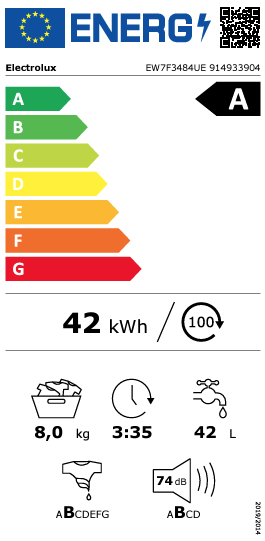 Skalbyklė ELECTROLUX EW7F3484UE, 8 kg-1