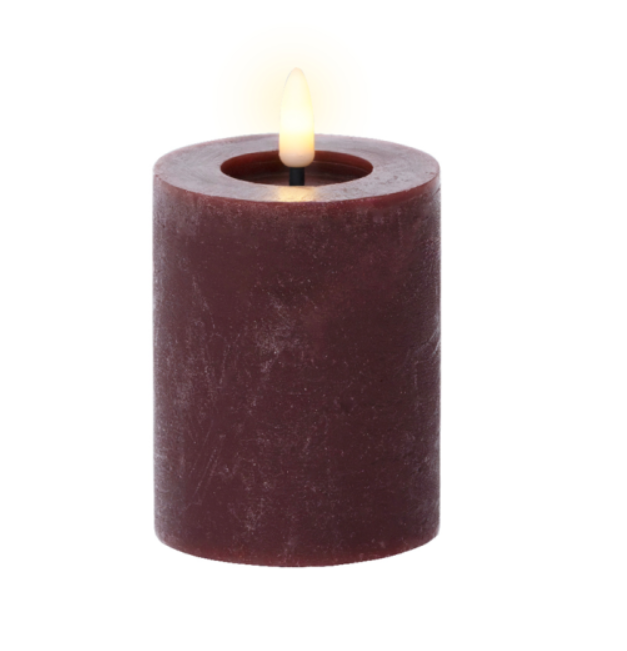 Elektrinė LED dekoracija LUMINEO ŽVAKĖ, IP20, t.violetinės sp., 2 x AAA (neįeina), 11 cm-0