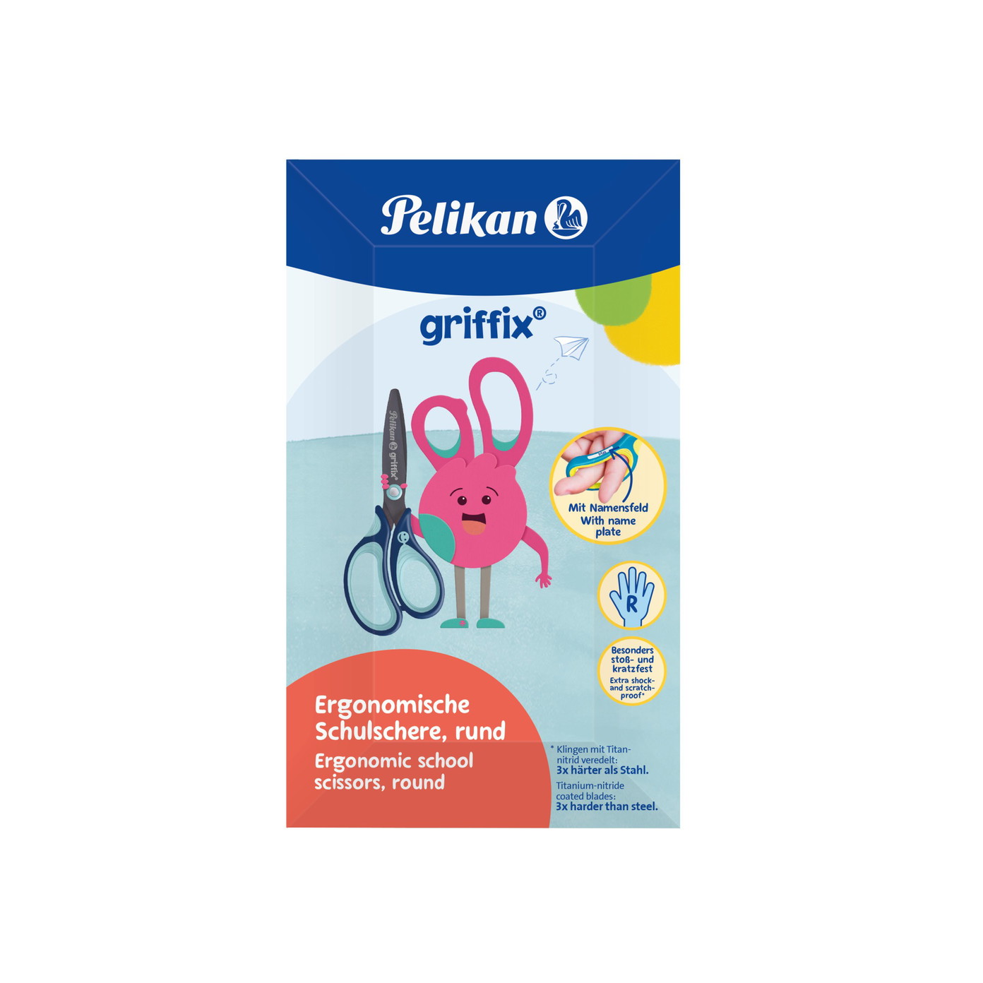 Žirklės bukais galais GRIFFIX "R", 14 cm blue-0