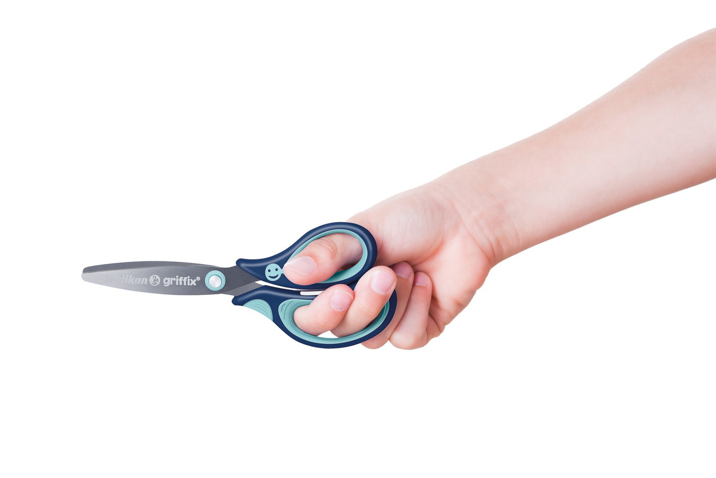 Žirklės bukais galais GRIFFIX "R", 14 cm blue-1