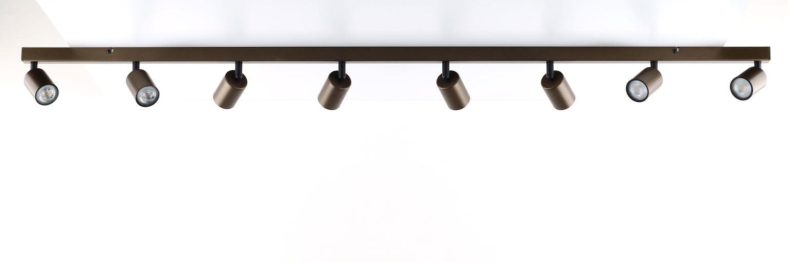 Kryptinis šviestuvas TK LIGHTING TOP BROWN 8, 8 x GU10 max 10W-0
