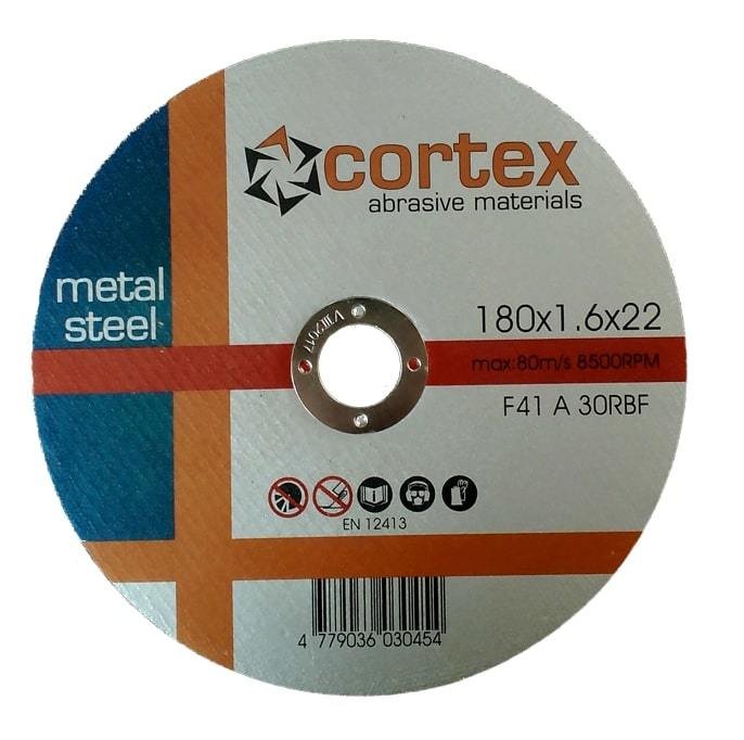 Metalo pjovimo diskas CORTEX, 180 x 1,6 x 22 mm, plienui