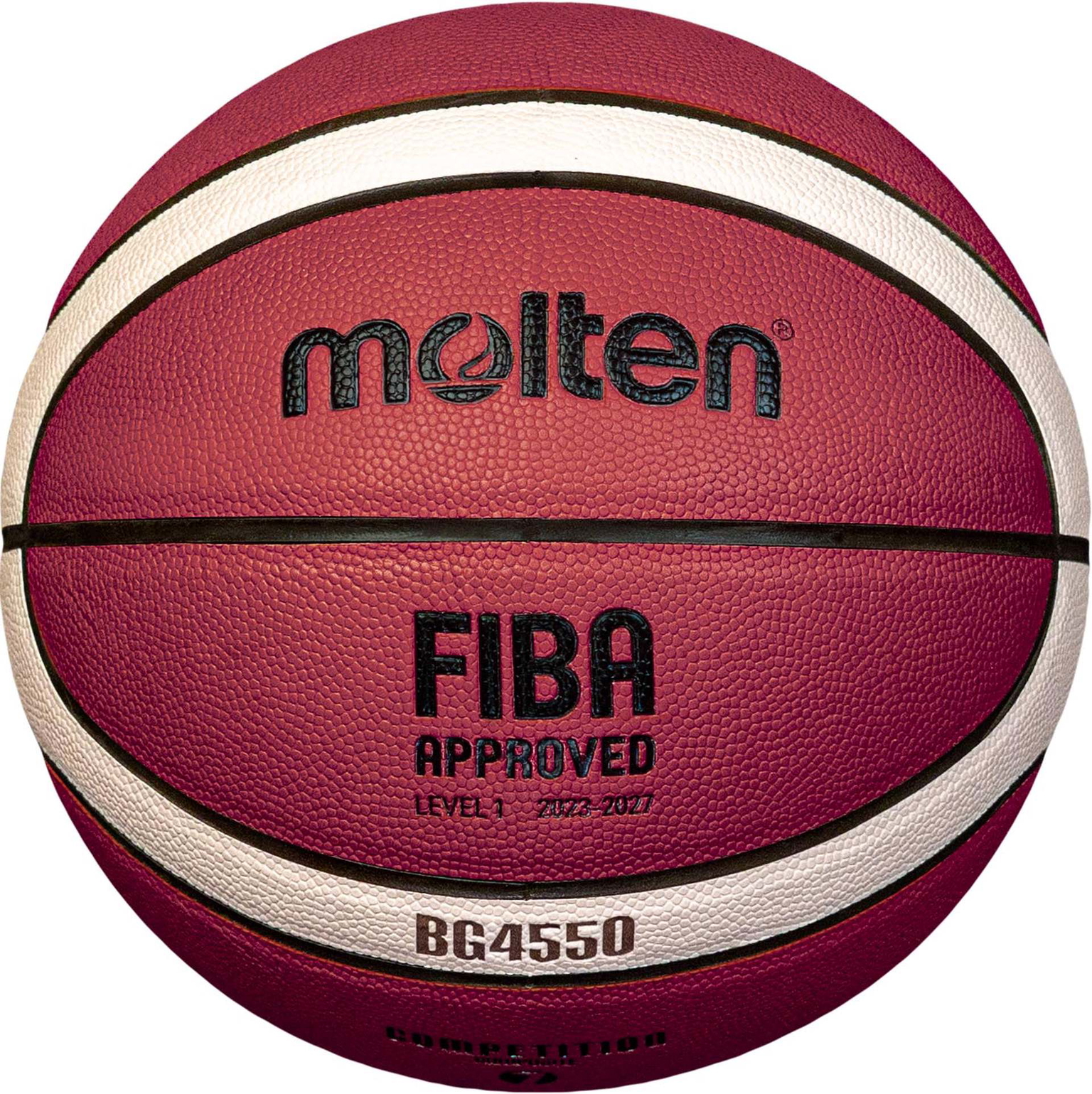 Krepšinio kamuolys MOLTEN B7G4550 FIBA, 7 dydis, sintetinė oda, oficialus RKL kamuolys-0